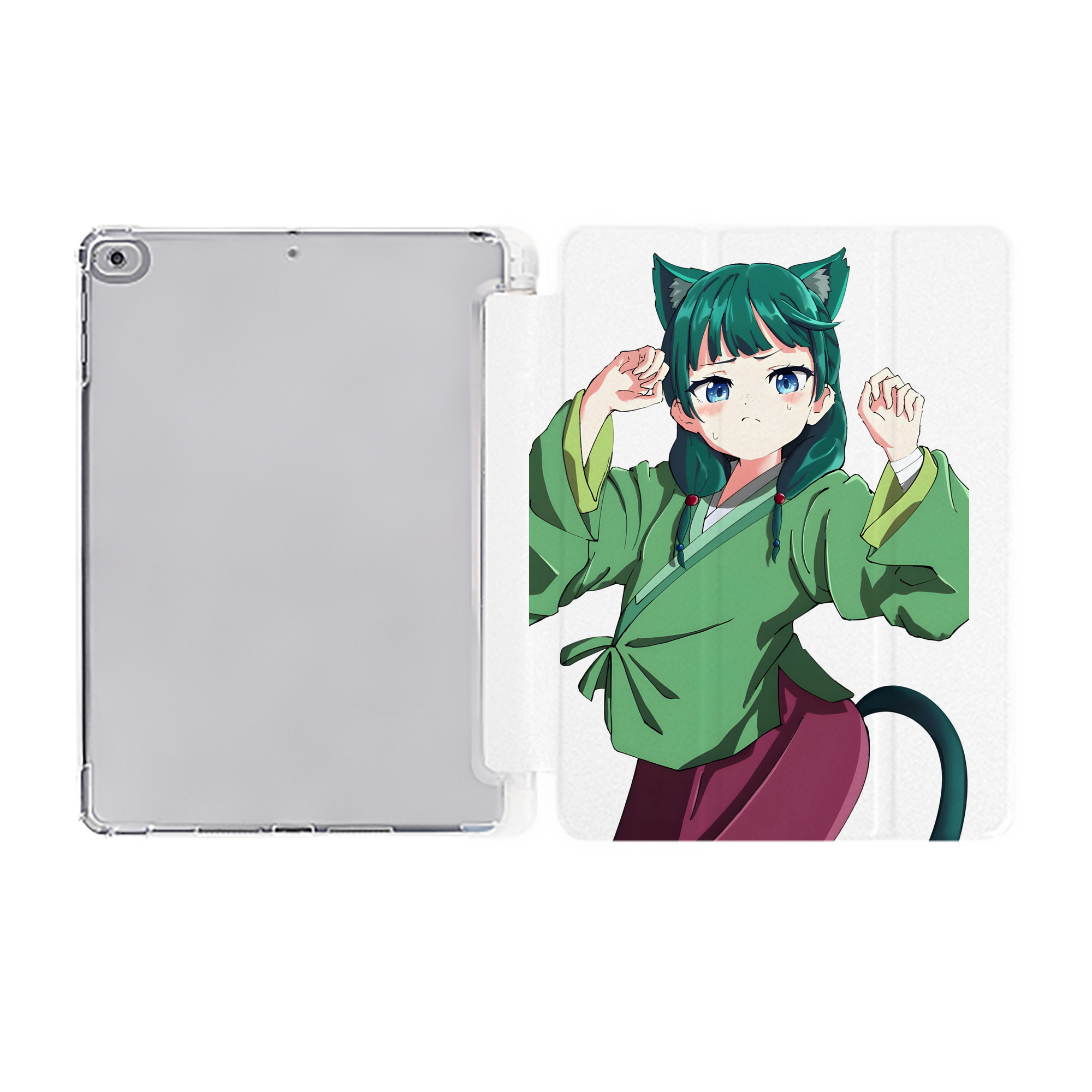 （画像用） 薬屋のひとりごと The Apothecary Diaries IPad ケース ペン収納付き 三つ折りスタンド PUレザー×シリコン 対応機種9.5/10.5/10.9インチ